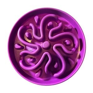 Outward Hound Slow Eating Bowl Big Dog Large Regular Purple Fun Feeding Healthy